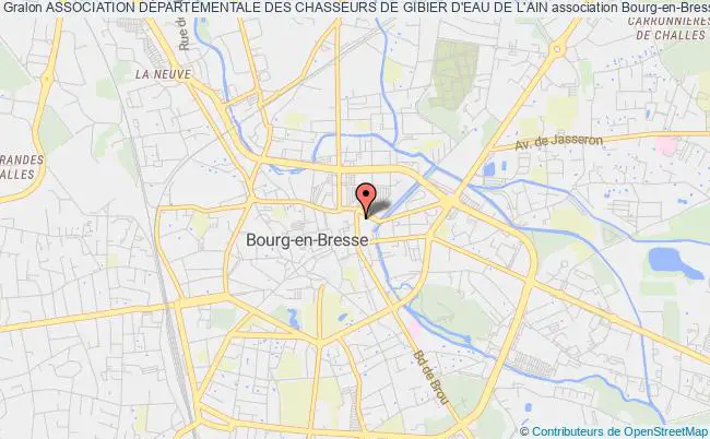 plan association Association DÉpartementale Des Chasseurs De Gibier D'eau De L'ain Bourg-en-Bresse