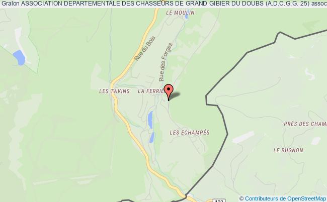 plan association Association Departementale Des Chasseurs De Grand Gibier Du Doubs (a.d.c.g.g. 25) Jougne