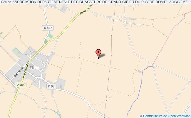 plan association Association DÉpartementale Des Chasseurs De Grand Gibier Du Puy De DÔme - Adcgg 63 - Effiat