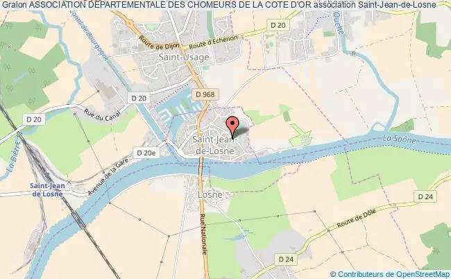 plan association Association Departementale Des Chomeurs De La Cote D'or Saint-Jean-de-Losne