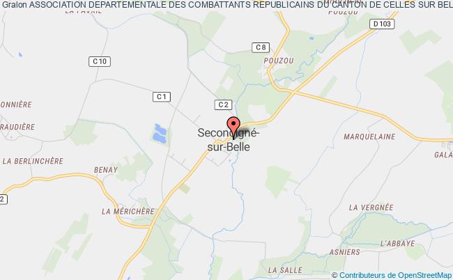 plan association Association Departementale Des Combattants Republicains Du Canton De Celles Sur Belle Secondigné-sur-Belle