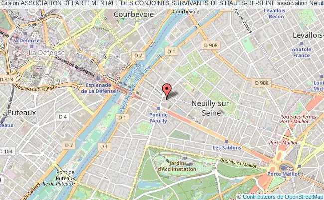 plan association Association Departementale Des Conjoints Survivants Des Hauts-de-seine Neuilly-sur-Seine