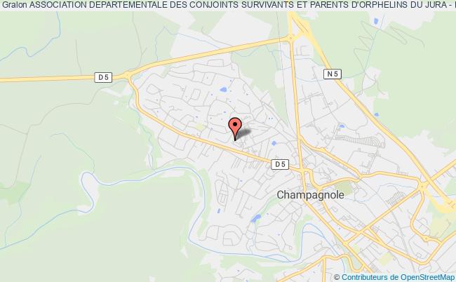 plan association Association Departementale Des Conjoints Survivants Et Parents D'orphelins Du Jura - Favec 39. Champagnole
