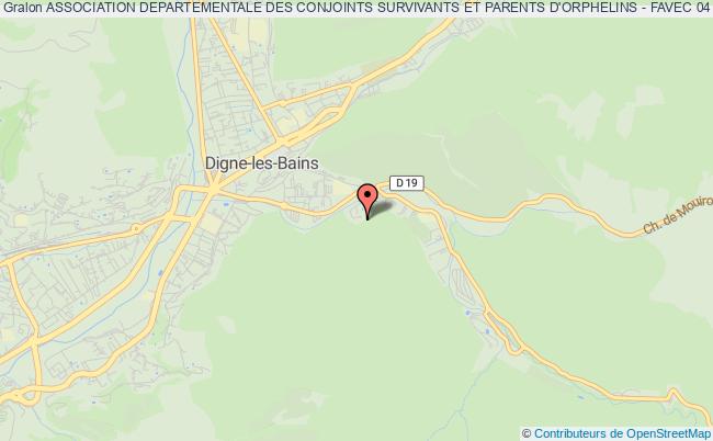 plan association Association Departementale Des Conjoints Survivants Et Parents D'orphelins - Favec 04 Digne-les-Bains