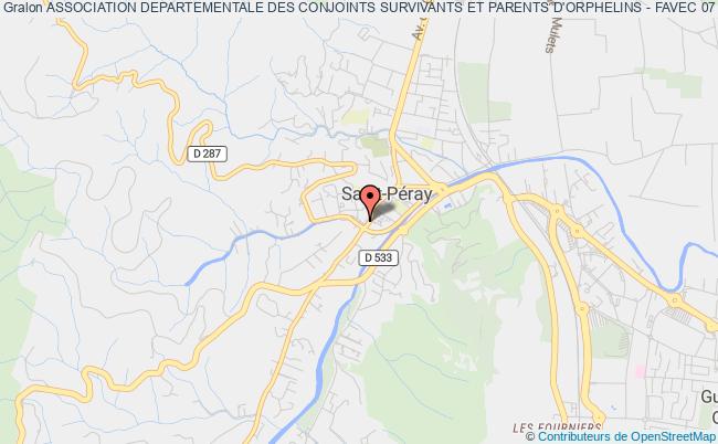 plan association Association Departementale Des Conjoints Survivants Et Parents D'orphelins - Favec 07 Saint-Péray