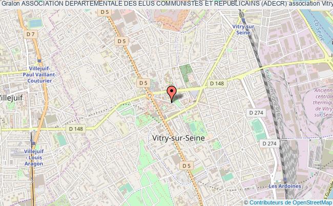 plan association Association Departementale Des Elus Communistes Et Republicains (adecr) Vitry-sur-Seine