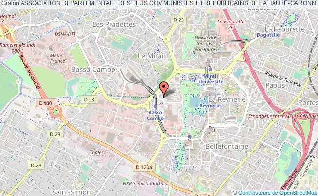 plan association Association Departementale Des Elus Communistes Et Republicains De La Haute-garonne (a.d.e.c.r-31) Toulouse