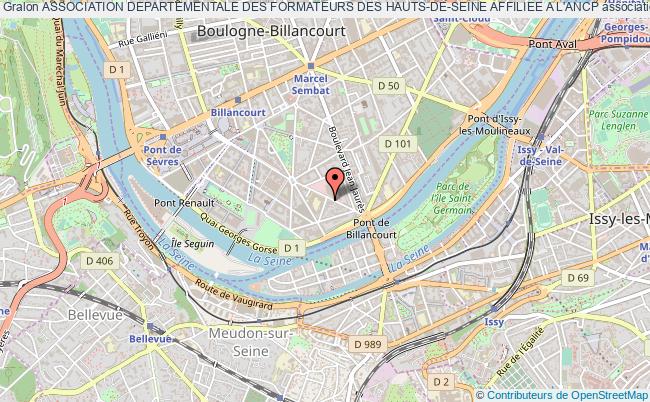 plan association Association Departementale Des Formateurs Des Hauts-de-seine Affiliee A L'ancp Boulogne-Billancourt