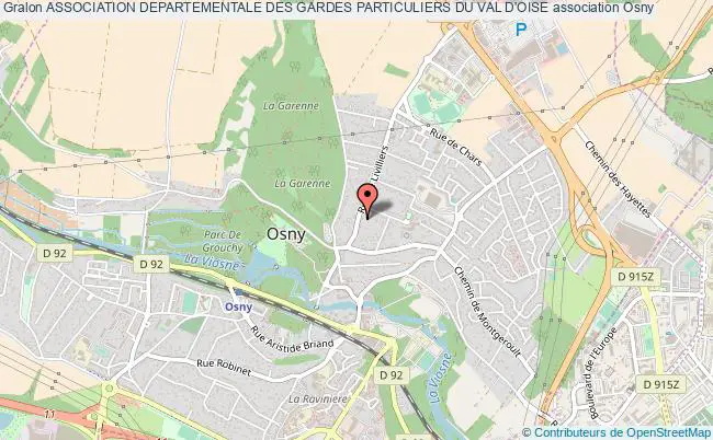 plan association Association Departementale Des Gardes Particuliers Du Val D'oise Osny