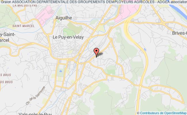 plan association Association Departementale Des Groupements D'employeurs Agricoles - Adgea Le Puy-en-Velay
