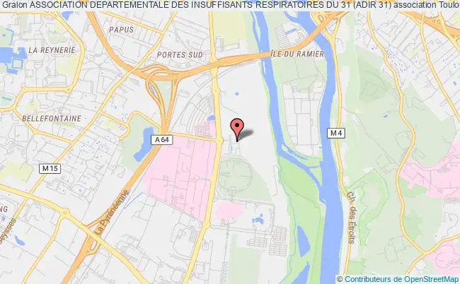 plan association Association Departementale Des Insuffisants Respiratoires Du 31 (adir 31) Toulouse
