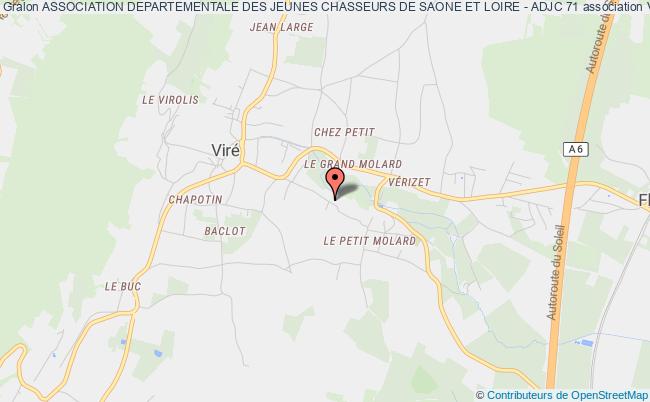 plan association Association Departementale Des Jeunes Chasseurs De Saone Et Loire - Adjc 71 Viré