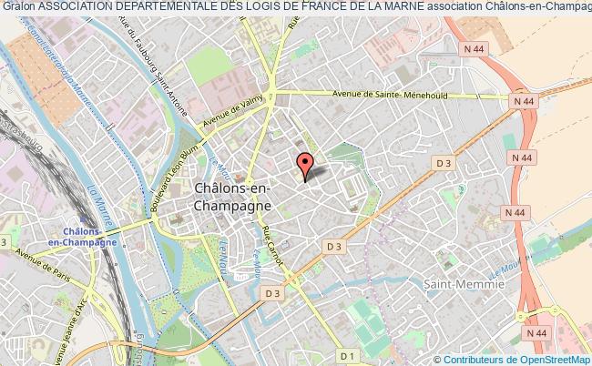 plan association Association Departementale Des Logis De France De La Marne Châlons-en-Champagne