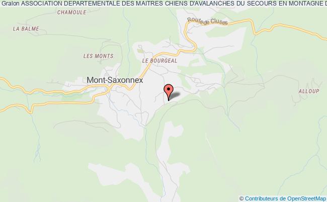 plan association Association Departementale Des Maitres Chiens D'avalanches Du Secours En Montagne De La Haute Savoie Mont-Saxonnex