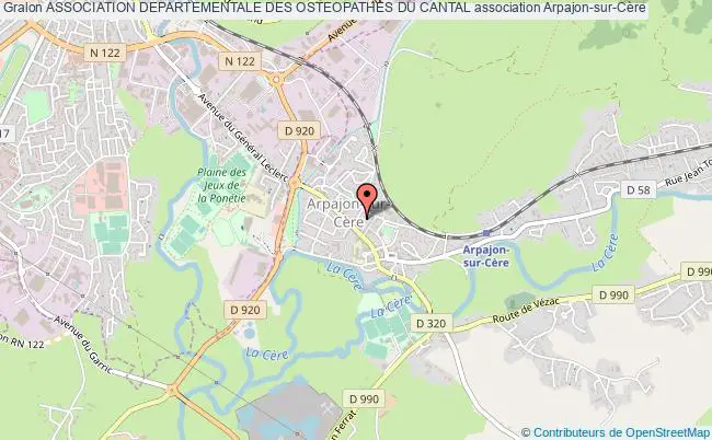 plan association Association Departementale Des Osteopathes Du Cantal Arpajon-sur-Cère