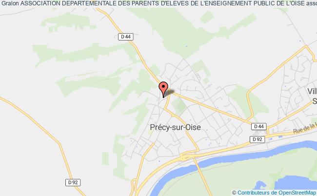 plan association Association Departementale Des Parents D'eleves De L'enseignement Public De L'oise Précy-sur-Oise
