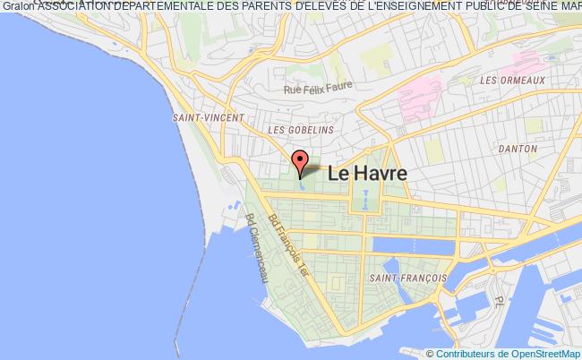plan association Association Departementale Des Parents D'eleves De L'enseignement Public De Seine Maritime Le Havre