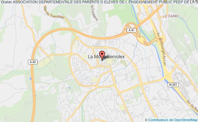 plan association Association Departementale Des Parents D Eleves De L Enseignement Public Peep De La Savoie La    Motte-Servolex