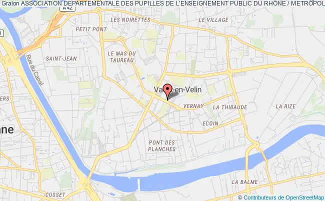 plan association Association Departementale Des Pupilles De L'enseignement Public Du RhÔne / Metropole De Lyon Vaulx-en-Velin