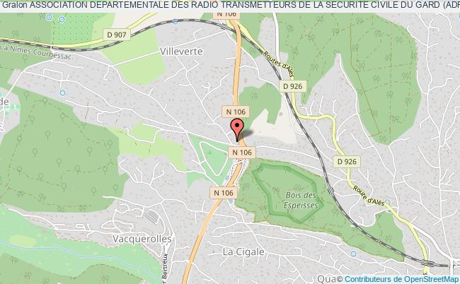 plan association Association Departementale Des Radio Transmetteurs De La Securite Civile Du Gard (adrasec-30) Nîmes