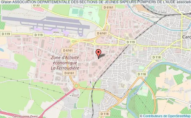 plan association Association Departementale Des Sections De Jeunes Sapeurs Pompiers De L'aude Carcassonne