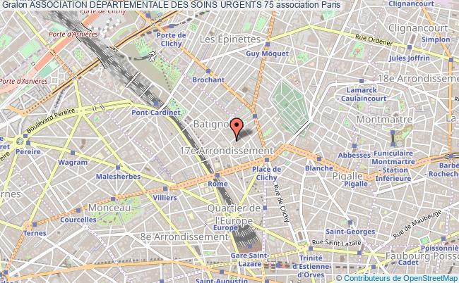 plan association Association DÉpartementale Des Soins Urgents 75 Paris