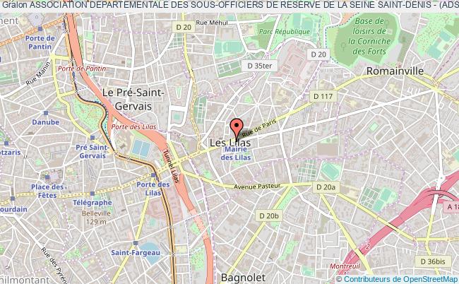 plan association Association Departementale Des Sous-officiers De Reserve De La Seine Saint-denis - (adsor 93) Les Lilas