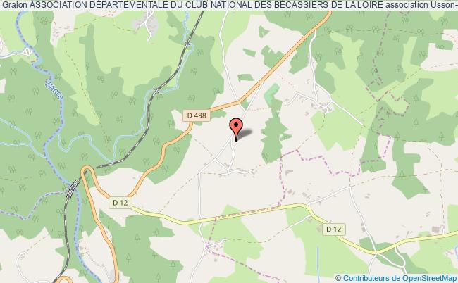 plan association Association DÉpartementale Du Club National Des BÉcassiers De La Loire Usson-en-Forez