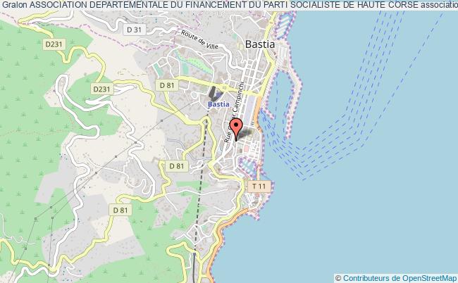 plan association Association Departementale Du Financement Du Parti Socialiste De Haute Corse Bastia