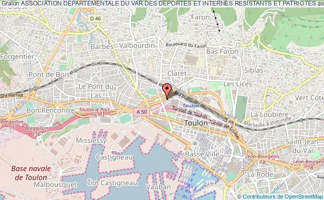 plan association Association Departementale Du Var Des Deportes Et Internes Resistants Et Patriotes Toulon