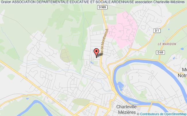 plan association Association Departementale Educative Et Sociale Ardennaise Charleville-Mézières