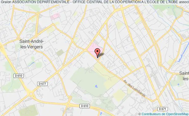 plan association Association Departementale - Office Central De La Cooperation A L'ecole De L'aube Troyes