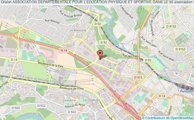 plan association Association Departementale Pour L'education Physique Et Sportive Dans Le 95 Osny