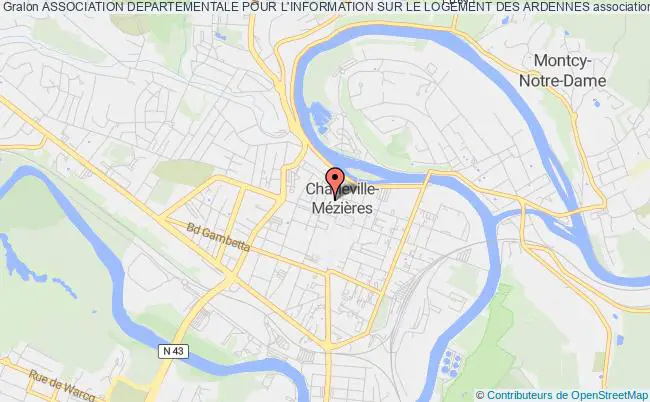 plan association Association Departementale Pour L'information Sur Le Logement Des Ardennes Charleville-Mézières