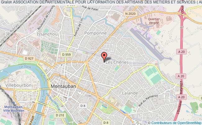 plan association Association Departementale Pour La Formation Des Artisans Des Metiers Et Services ( Adfams ) Montauban