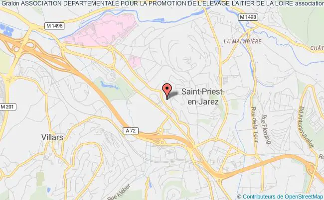 plan association Association Departementale Pour La Promotion De L'elevage Laitier De La Loire Saint-Priest-en-Jarez