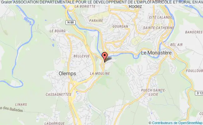 plan association Association Departementale Pour Le Developpement De L'emploi Agricole Et Rural En Aveyron Olemps