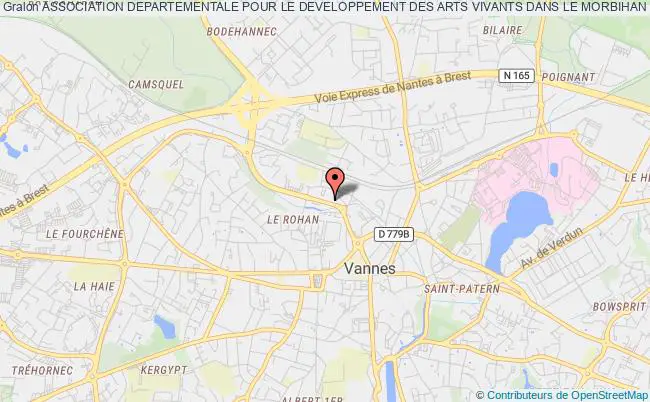 plan association Association Departementale Pour Le Developpement Des Arts Vivants Dans Le Morbihan (a.d.d.a.v. 56) Vannes