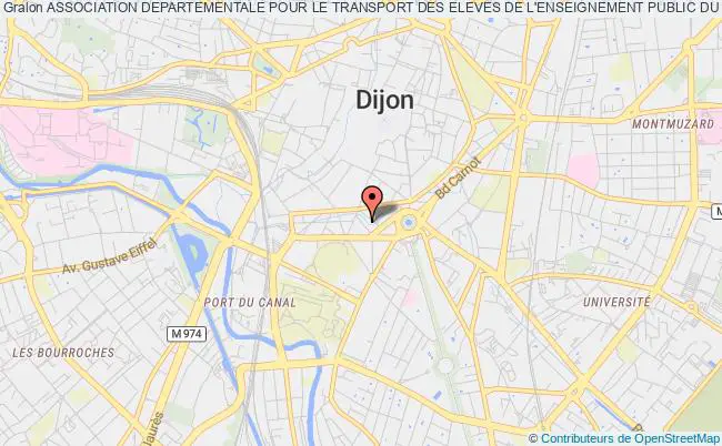 plan association Association Departementale Pour Le Transport Des Eleves De L'enseignement Public Du Departement De La Cote D'or Dijon