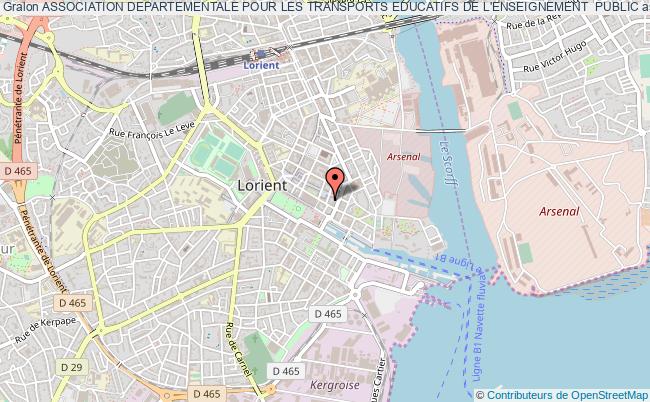 plan association Association Departementale Pour Les Transports Educatifs De L'enseignement  Public Lorient