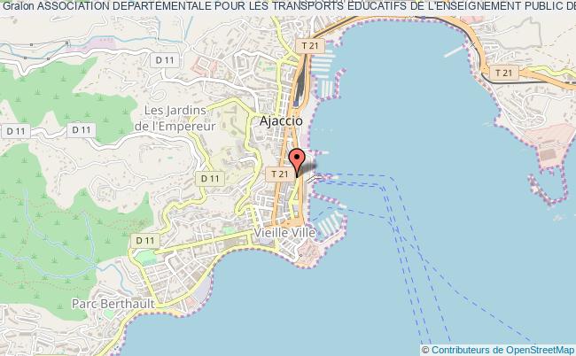 plan association Association Departementale Pour Les Transports Educatifs De L'enseignement Public De La Corse Du Sud Ajaccio