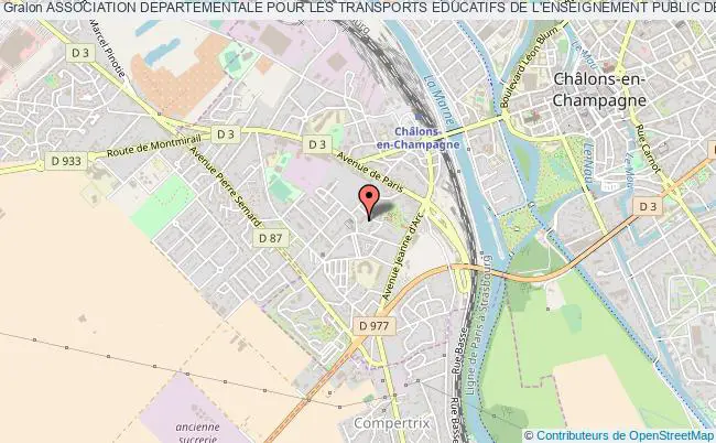 plan association Association Departementale Pour Les Transports Educatifs De L'enseignement Public De La Marne (a.d.e.t.e.e.p.) Châlons-en-Champagne