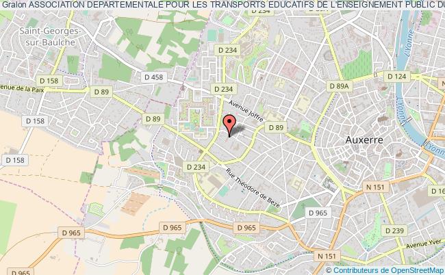 plan association Association Departementale Pour Les Transports Educatifs De L'enseignement Public Du Departement De L'yonne Auxerre