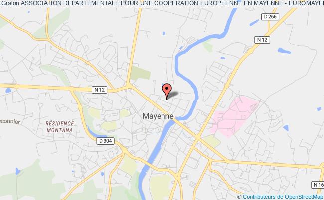 plan association Association Departementale Pour Une Cooperation Europeenne En Mayenne - Euromayenne Mayenne
