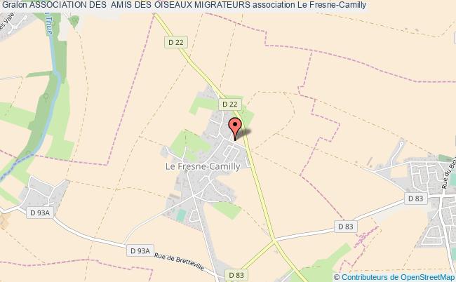 plan association Association Des  Amis Des Oiseaux Migrateurs Le    Fresne-Camilly