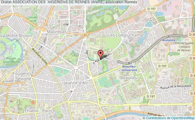 plan association Association Des  Nigeriens De Rennes (anire) Rennes