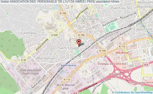 plan association Association Des  Personnels  De L'iut De Nimes ( Pin's) Nîmes