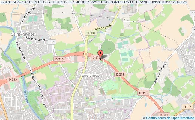 plan association Association Des 24 Heures Des Jeunes Sapeurs-pompiers De France Coulaines