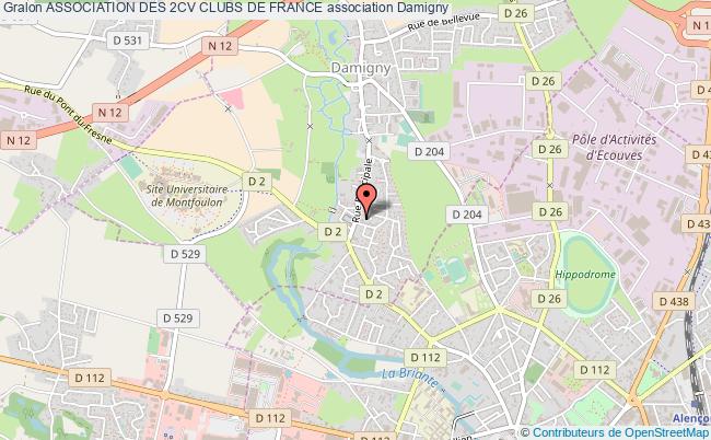 plan association Association Des 2cv Clubs De France Damigny