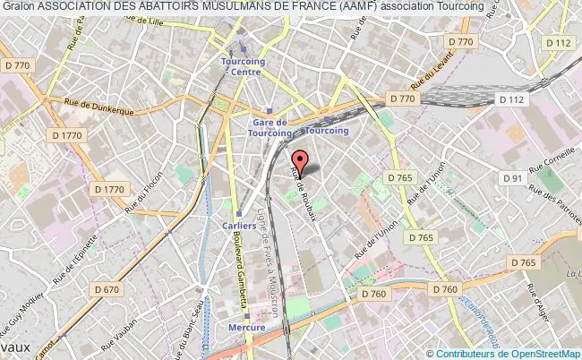 plan association Association Des Abattoirs Musulmans De France (aamf) Tourcoing